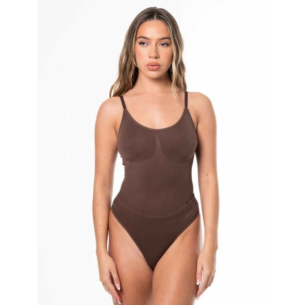 Women HeyShape snatched thong Bodysuit M Brown